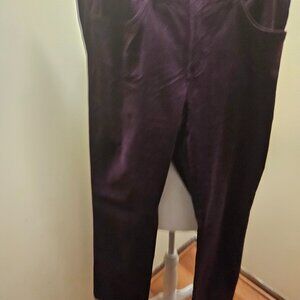 Chaps (Denim) Burgundy Corduroy Pants